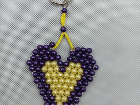 Purple and yellow heart price-10US �